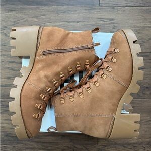 SCHUTZ Brown Lace-Up Boots